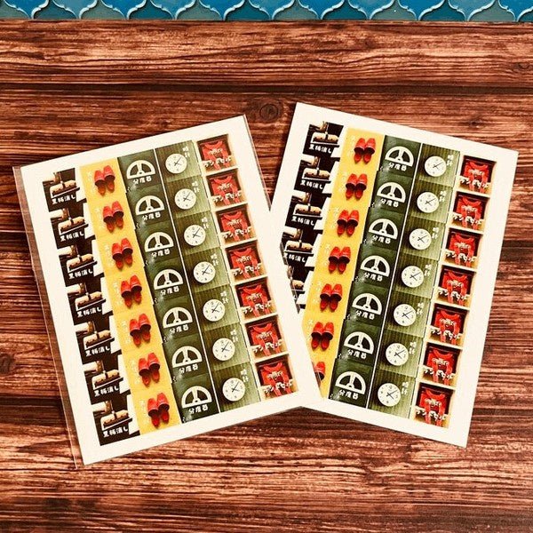 Showa Retro Mini Square Stickers / Kinokosya