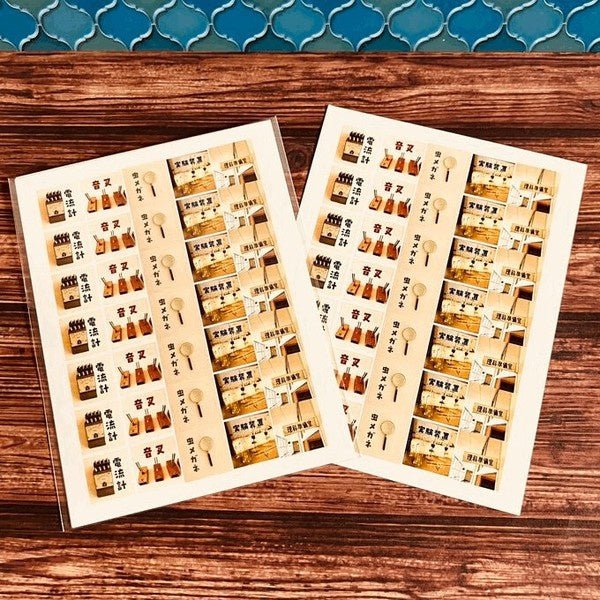 Showa Retro Mini Square Stickers / Kinokosya - Image 2
