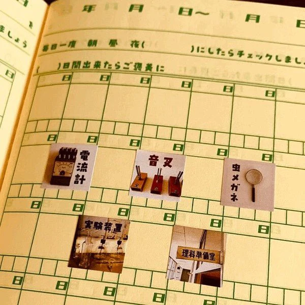 Showa Retro Mini Square Stickers / Kinokosya - Image 4