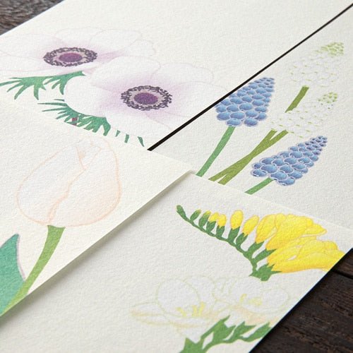 Seasons Silk-Print Envelope Letter Paper / MIDORI - Image 10