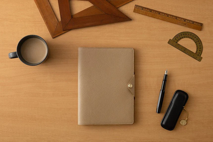 Sketch Notebook & Planner Leather Cover A5 / TOUCH & FLOW - Image 2