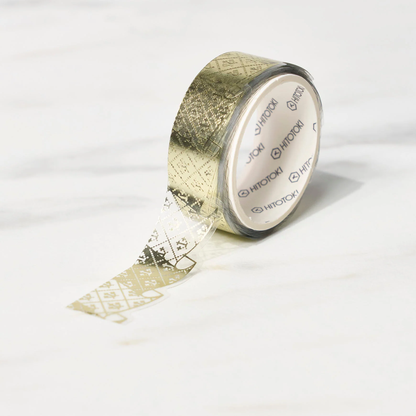 SODA 5th Edition Masking Tape White Gold Foil X-Cut Type / KING JIM - Image 3