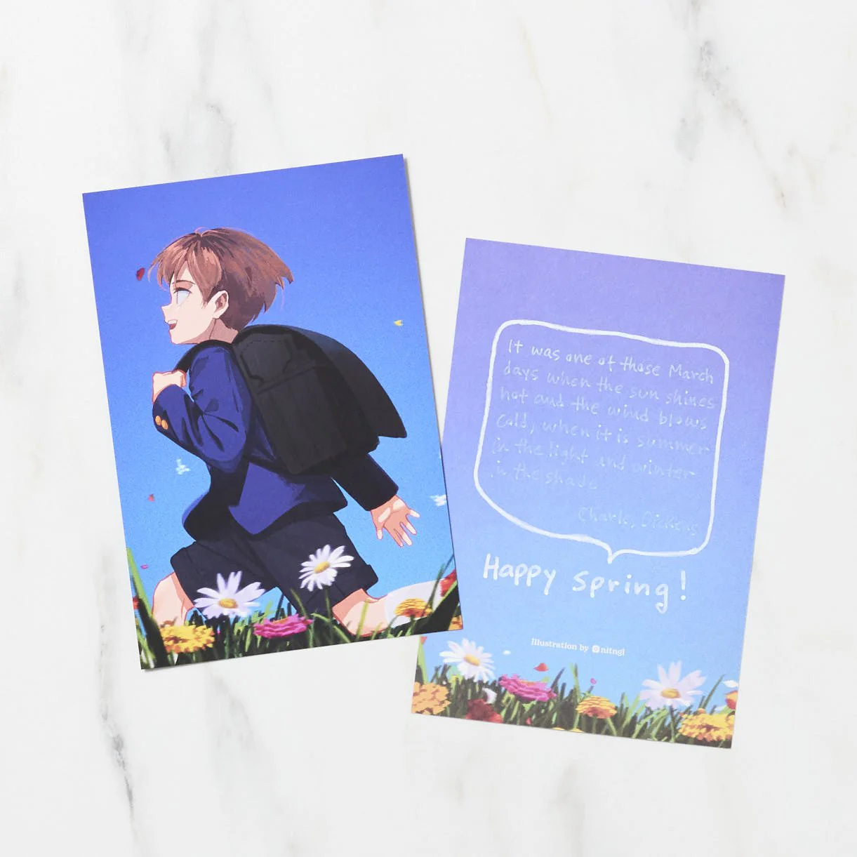 "Springtime Adventure" Postcard by Nitnglll / Bungu - Image 5