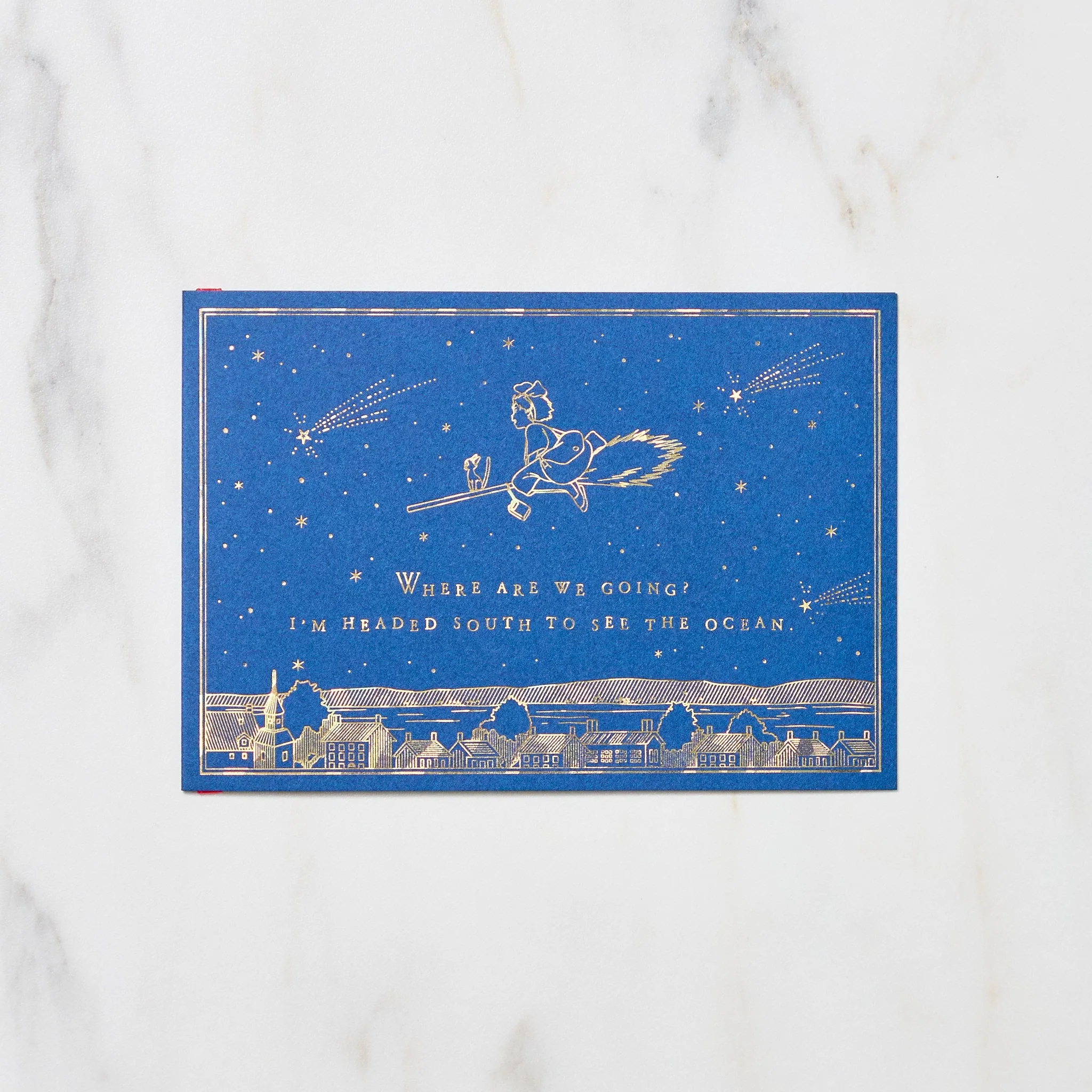 Studio Ghibli Night Sky Foil Stamp Note Card / Movic - Image 18