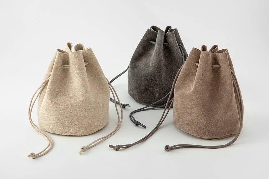 Suede Drawstring Bag / TOUCH & FLOW - Image 3