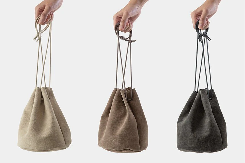 Suede Drawstring Bag / TOUCH & FLOW - Image 4