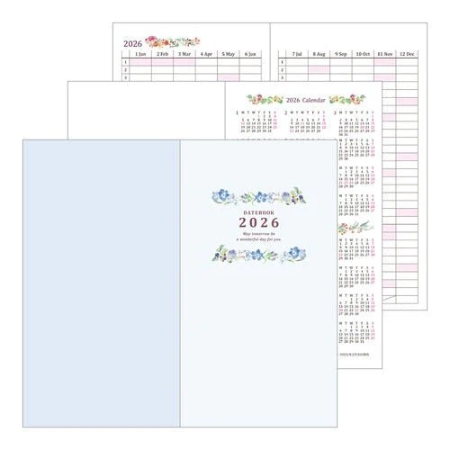 Takiko Kuroiwa Country Time Floral Print Pocket Diary 2026 / MIDORI - Image 13