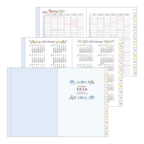 Takiko Kuroiwa Country Time Floral Print Pocket Diary 2026 / MIDORI - Image 20