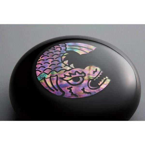 Takaoka Lacquerware Raden Finish Shachihoko Emblem Seal Ink Pad / Shachihata - Image 7