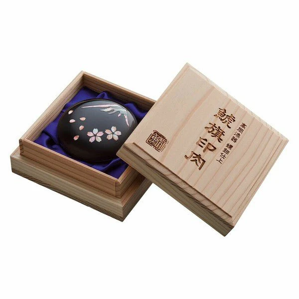 Takaoka Lacquerware Raden Finish Shachihoko Emblem Seal Ink Pad / Shachihata - Image 9