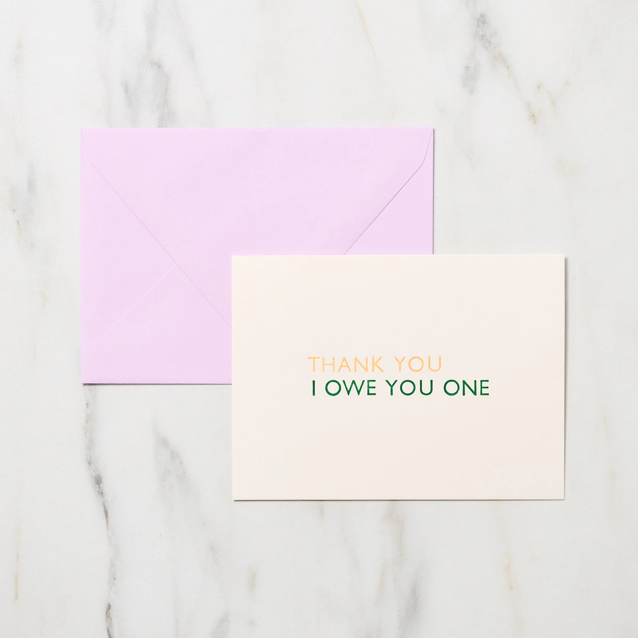 "Thank You I Owe You One" Greeting Cards / Letterpress Letters - Image 2