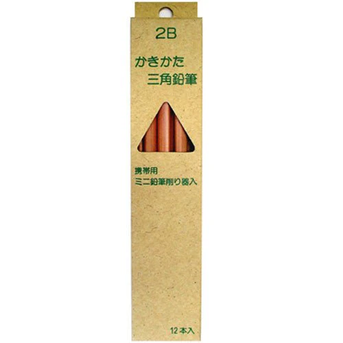 Thick Triangular Wooden Pencil with Sharpener Set / Kita-Boshi Pencil - Image 2