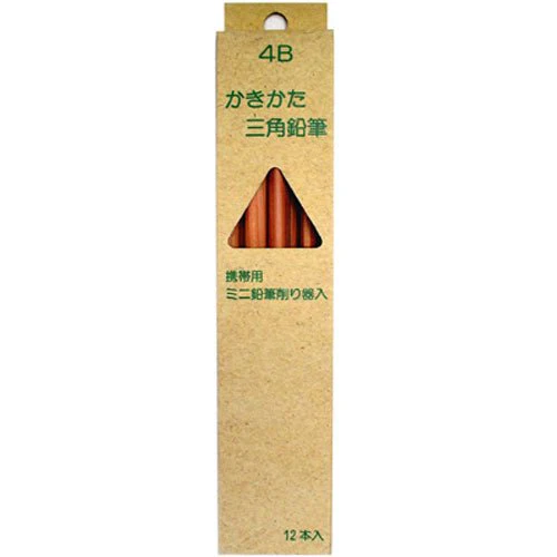Thick Triangular Wooden Pencil with Sharpener Set / Kita-Boshi Pencil - Image 3