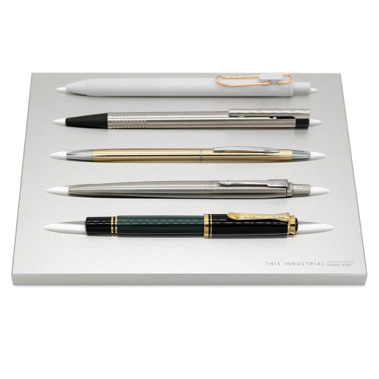 THIS INDUSTRIAL Attractive PenTray2 5-Slot Aluminum Pen Tray / Luddite - Image 2
