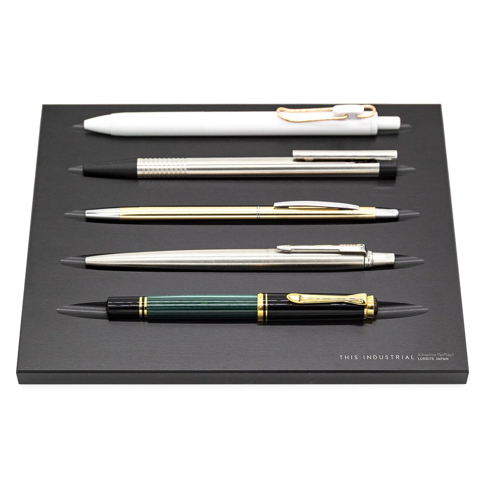 THIS INDUSTRIAL Attractive PenTray2 5-Slot Aluminum Pen Tray / Luddite - Image 3