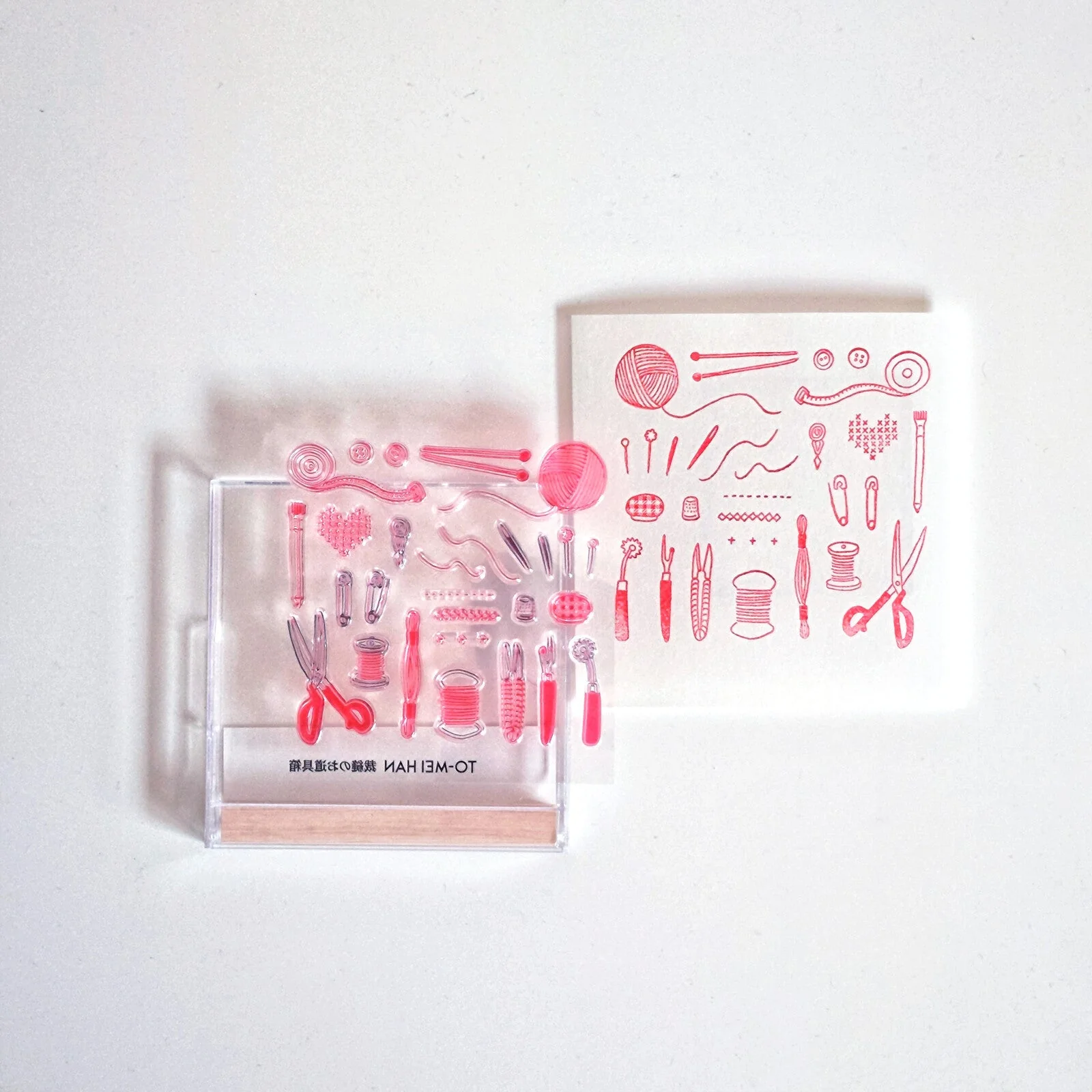 TO-MEI HAN Sewing Tool Box Clear Stamp / tri-gram - Image 2