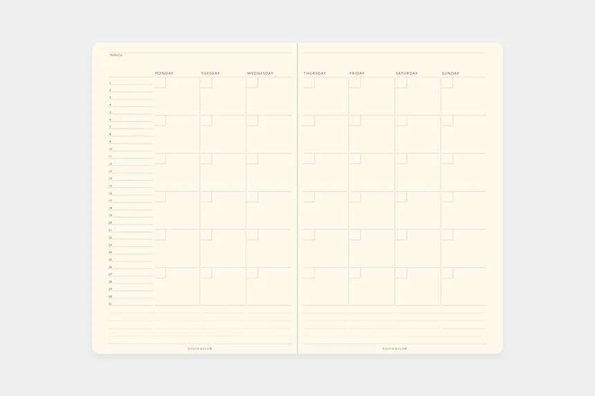 TODAY Monthly Free Diary B6 / TOUCH & FLOW - Image 7