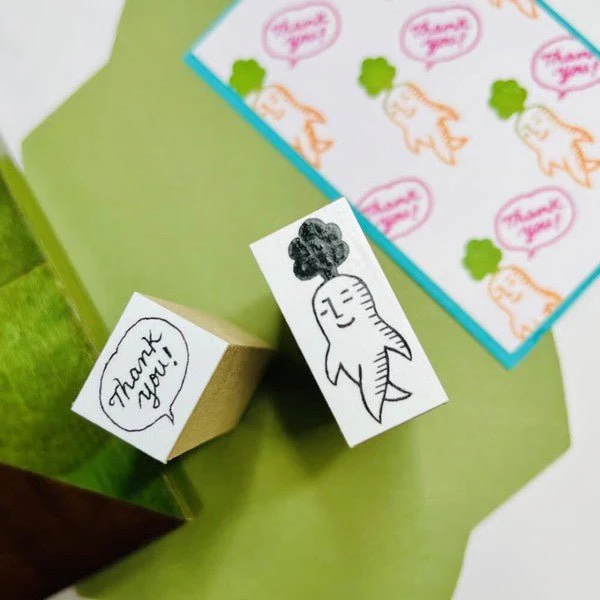Tottoko Carrot Wood Stamp Set / Morita Inbou - Image 4