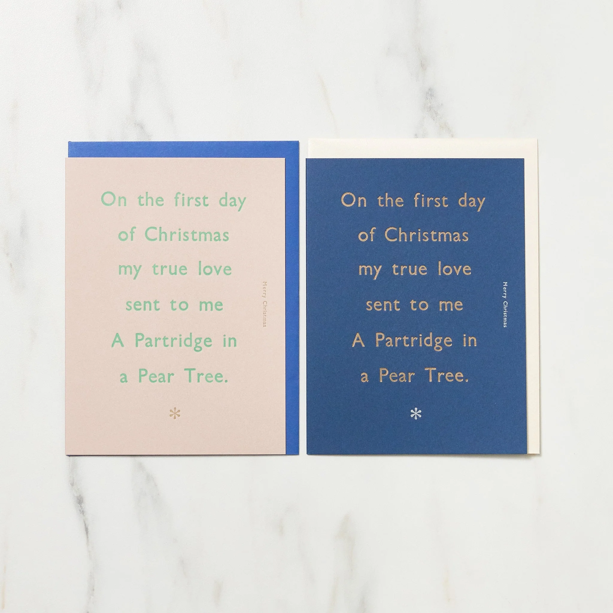 "Twelve Days of Christmas" Christmas Card / Letterpress Letters