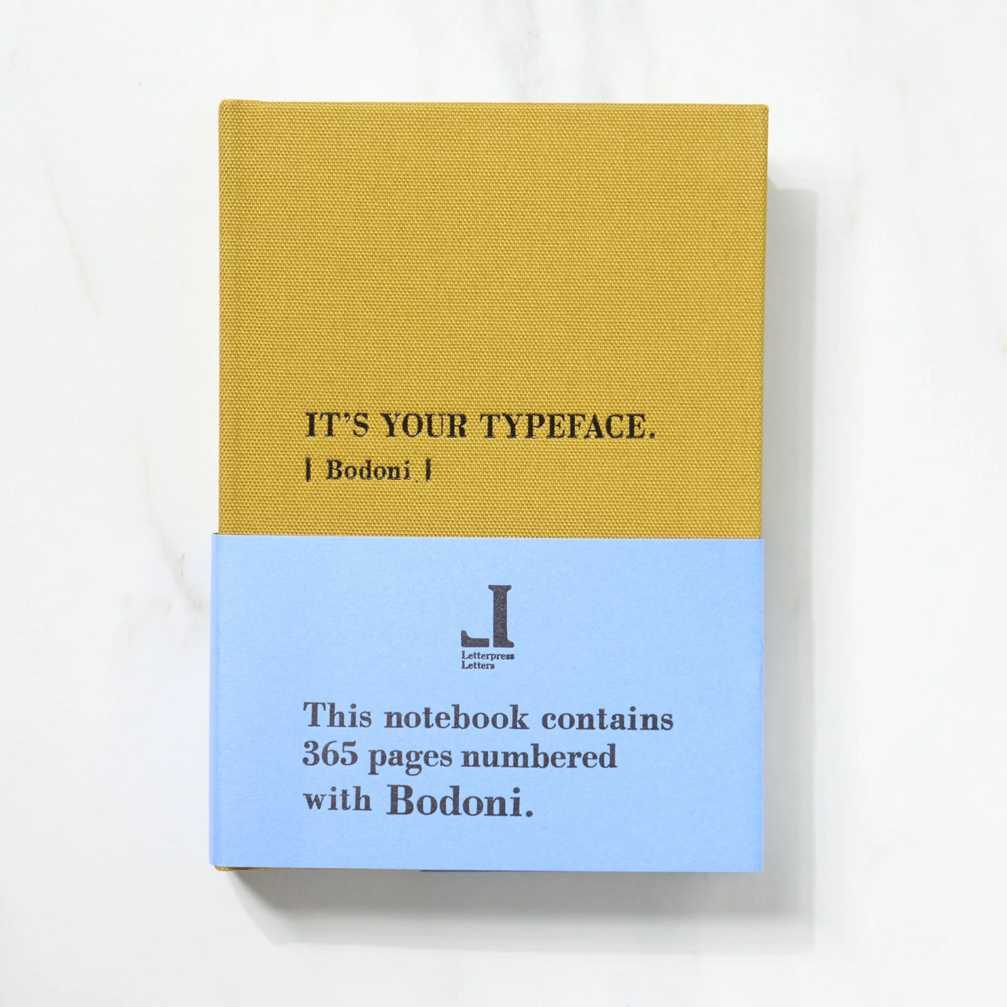 TYPEFACE NOTEBOOK A6 Size 365 Page Notebook - Bodoni / Letterpress Letters - Image 3