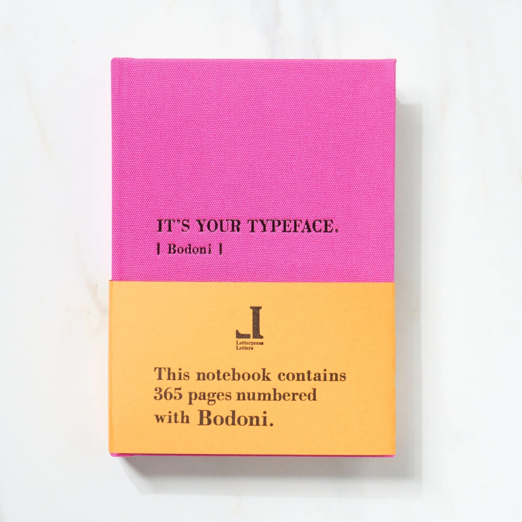 TYPEFACE NOTEBOOK A6 Size 365 Page Notebook - Bodoni / Letterpress Letters - Image 4