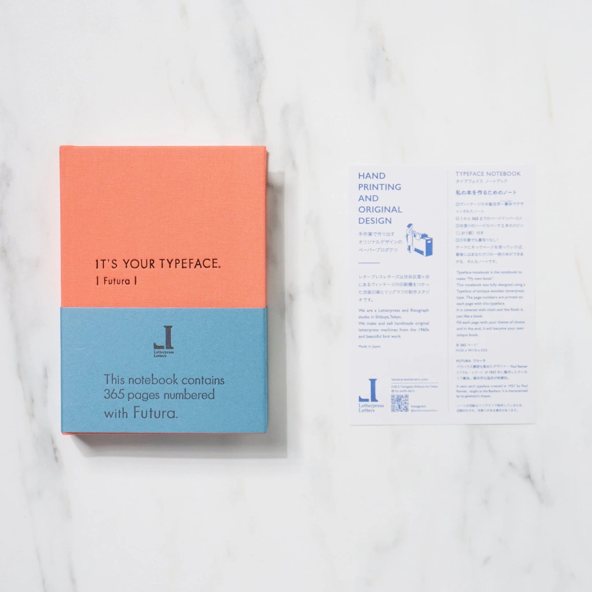 TYPEFACE NOTEBOOK A6 Size 365 Page Notebook - Futura / Letterpress Letters - Image 13