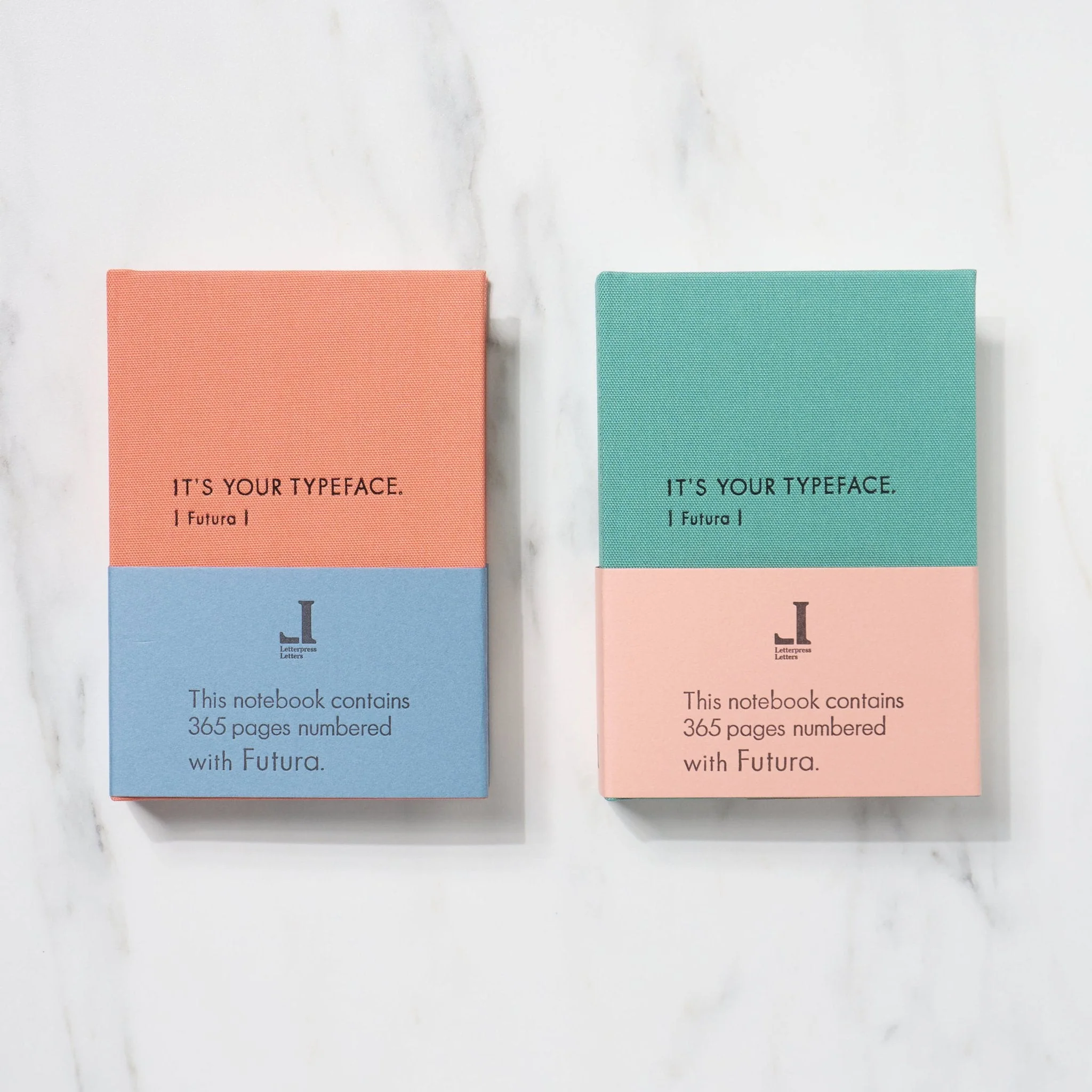 TYPEFACE NOTEBOOK A6 Size 365 Page Notebook - Futura / Letterpress Letters - Image 14