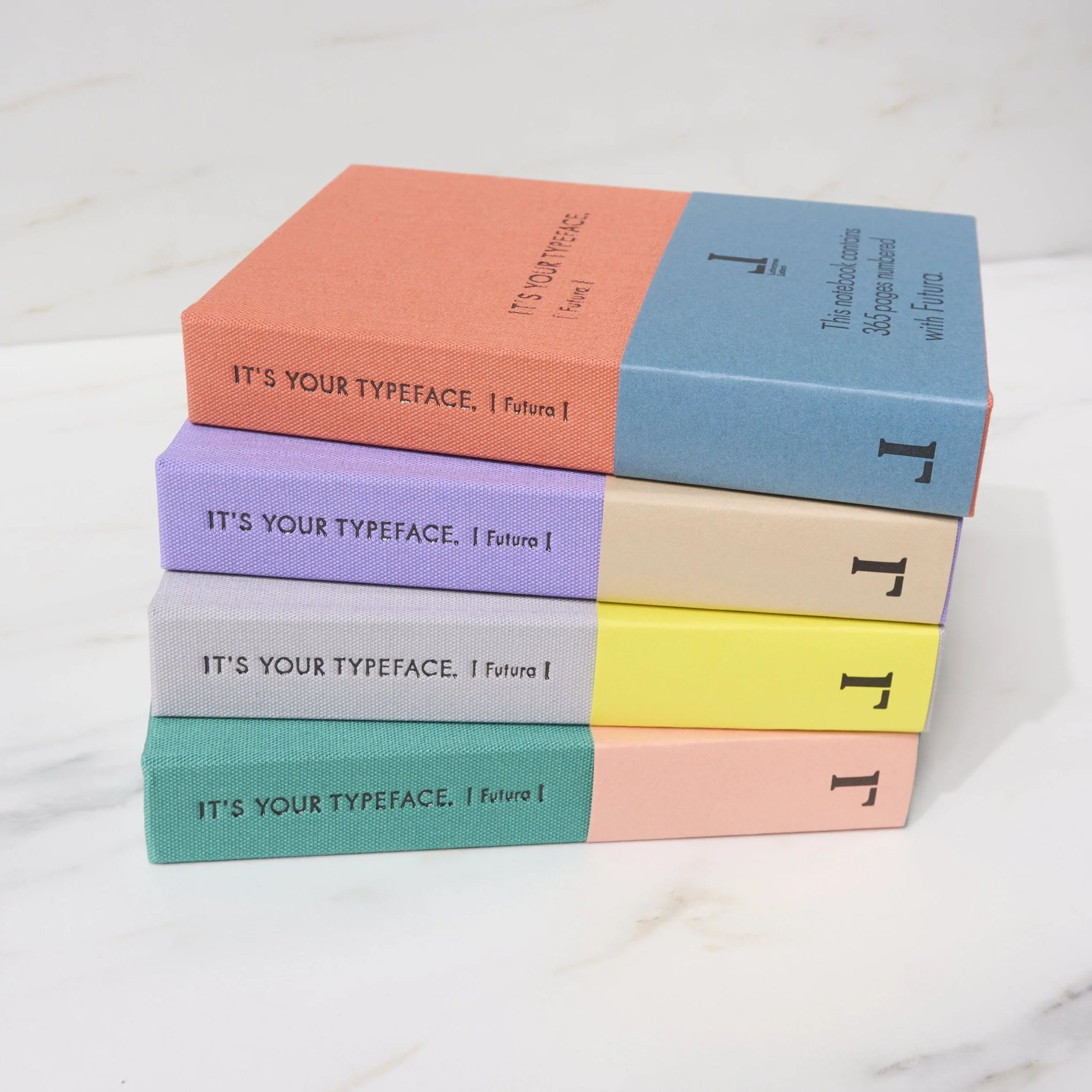 TYPEFACE NOTEBOOK A6 Size 365 Page Notebook - Futura / Letterpress Letters - Image 6