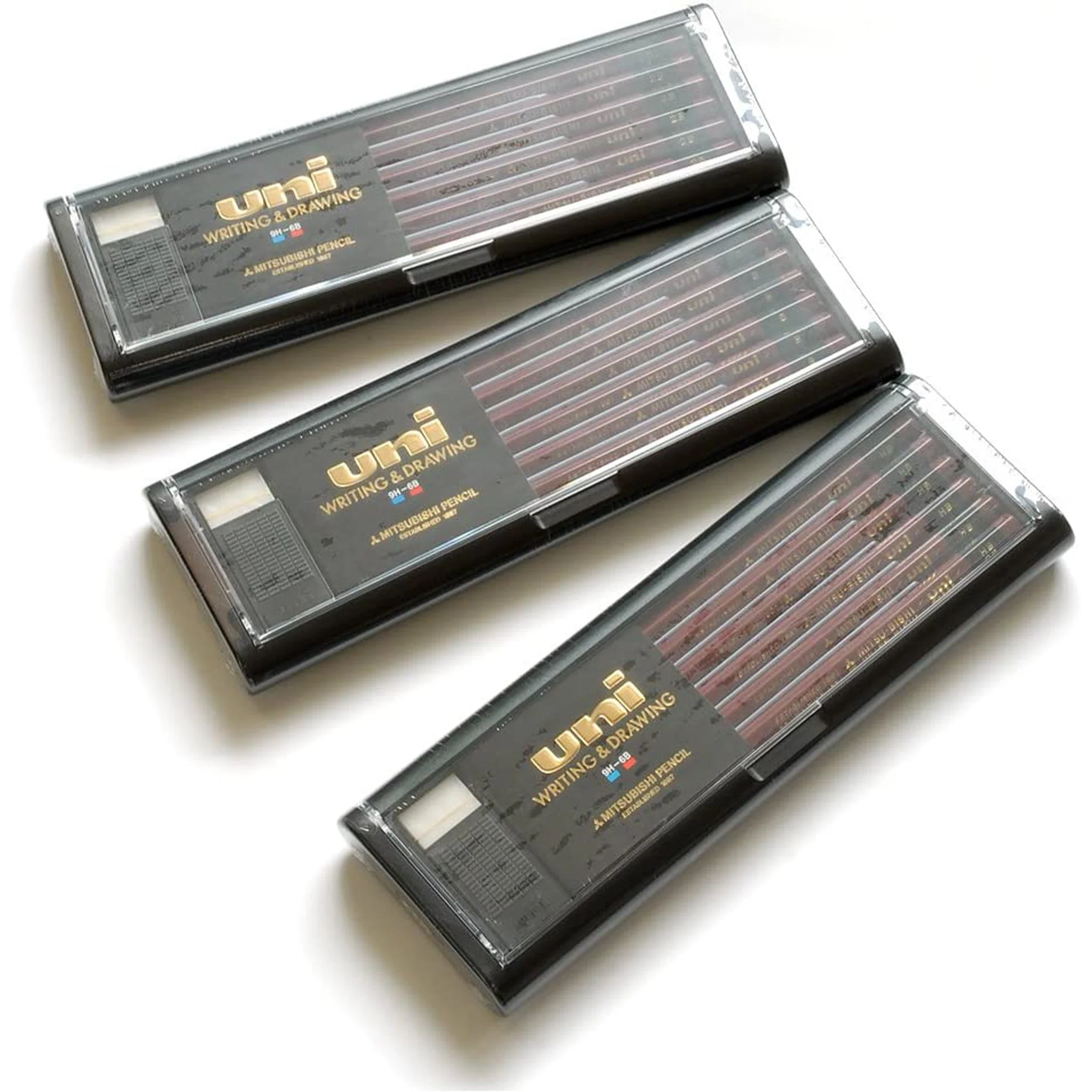 uni Wooden Pencils 1 Dozen Pack + Eraser / uni Mitsubishi Pencil - Image 4