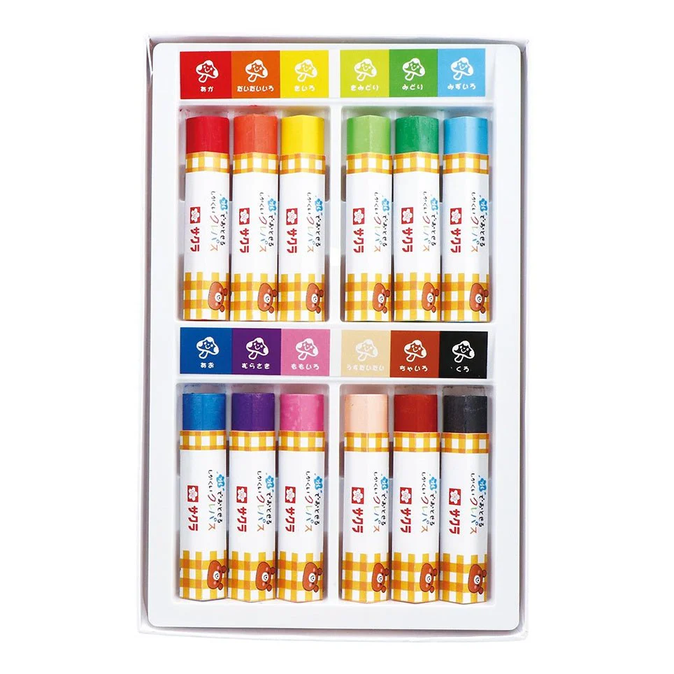 Water-Washable Square Craypass 12 Colors / SAKURA - Image 4