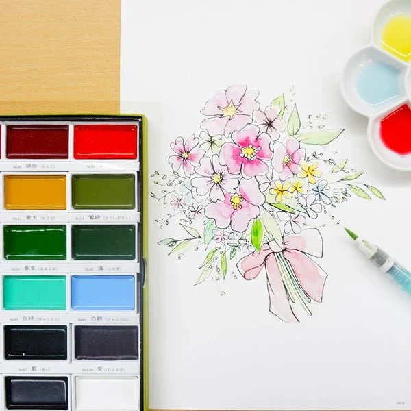 Gansai Tambi Watercolor Set / Kuretake - Image 8