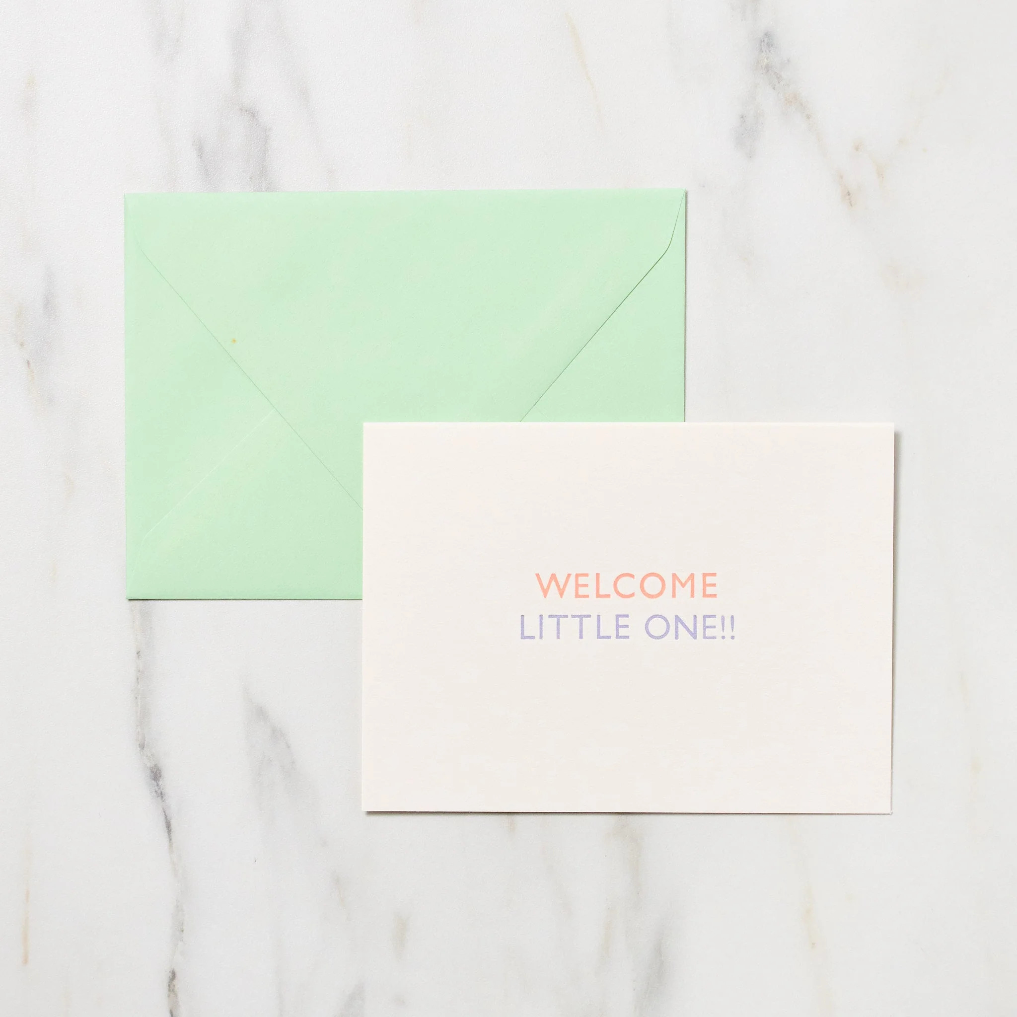 "Welcome Little One!!" Greeting Cards / Letterpress Letters - Image 2