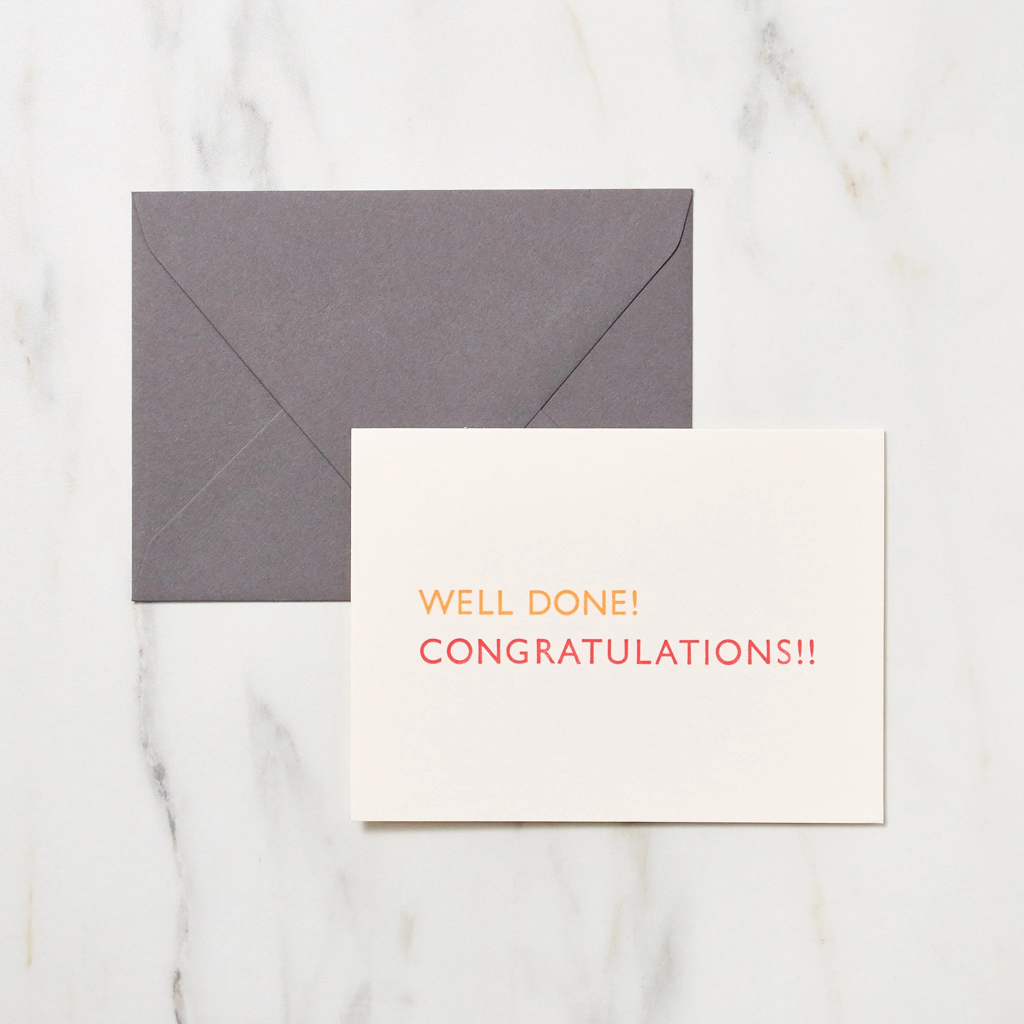 "Well Done! Congratulations!!" Greeting Cards / Letterpress Letters - Image 2