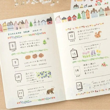 Yuru Log B6 Illustrated Notebook / MIDORI - Image 16