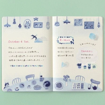 Yuru Log B6 Illustrated Notebook / MIDORI - Image 19
