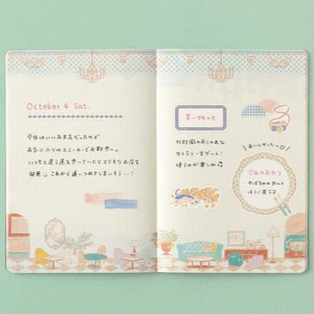 Yuru Log B6 Illustrated Notebook / MIDORI - Image 23
