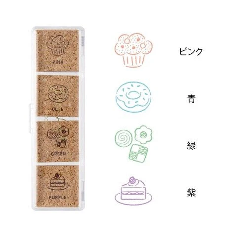 Yuru Log Pre-Inked Cork Stamp / MIDORI - Image 10