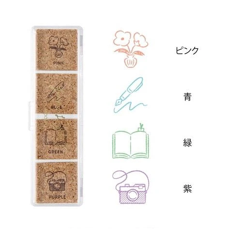 Yuru Log Pre-Inked Cork Stamp / MIDORI - Image 14