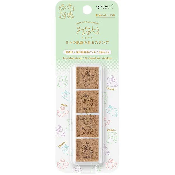 Yuru Log Pre-Inked Cork Stamp / MIDORI - Image 19