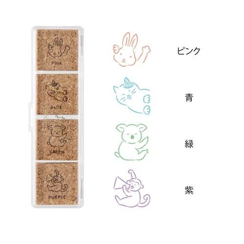 Yuru Log Pre-Inked Cork Stamp / MIDORI - Image 20