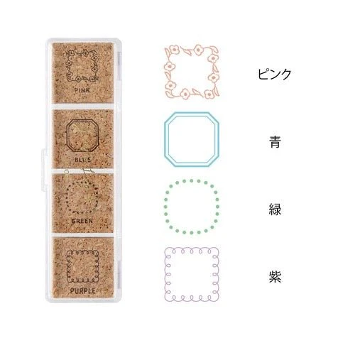 Yuru Log Pre-Inked Cork Stamp / MIDORI - Image 6