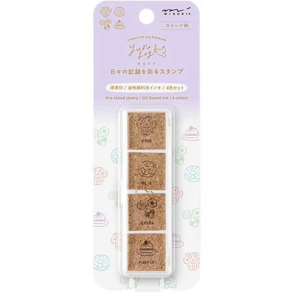 Yuru Log Pre-Inked Cork Stamp / MIDORI - Image 9