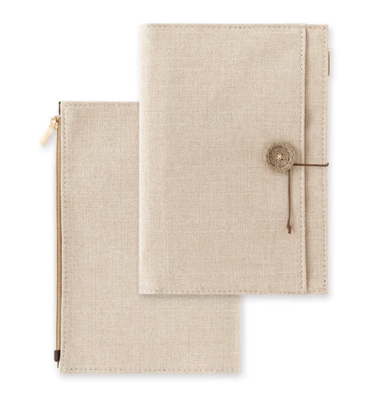 Yuru Log Zipper Pouch Notebook Cover / MIDORI - Image 3