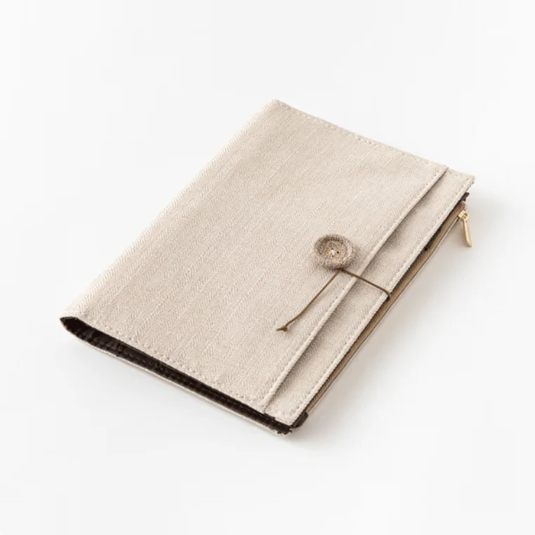 Yuru Log Zipper Pouch Notebook Cover / MIDORI - Image 4