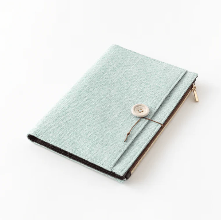 Yuru Log Zipper Pouch Notebook Cover / MIDORI - Image 7