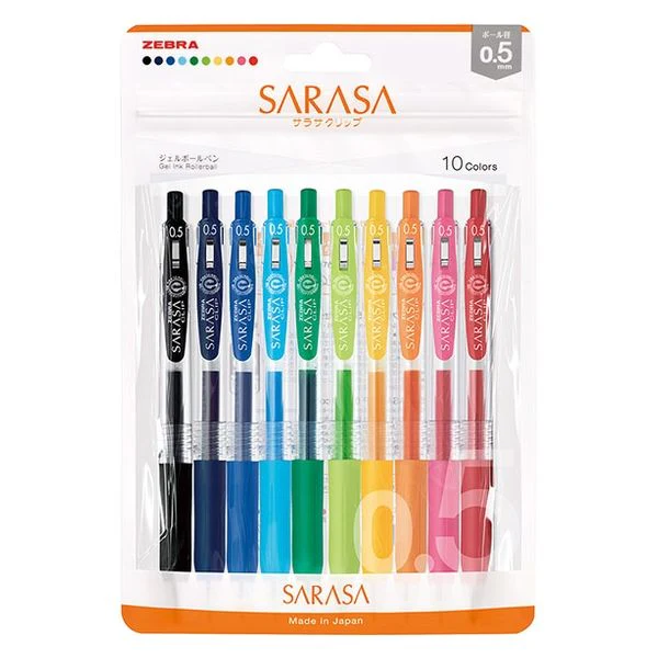 Sarasa Clip Gel Ink Pen Set / Zebra - Image 3