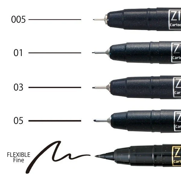 ZIG Cartoonist Mangaka Pen Sets / Kuretake - Image 2