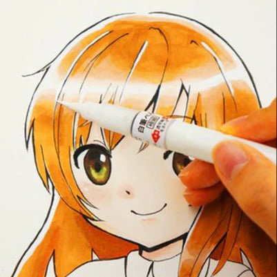 ZIG Cartoonist White Brush Pen CNBW-01S / Kuretake - Image 2